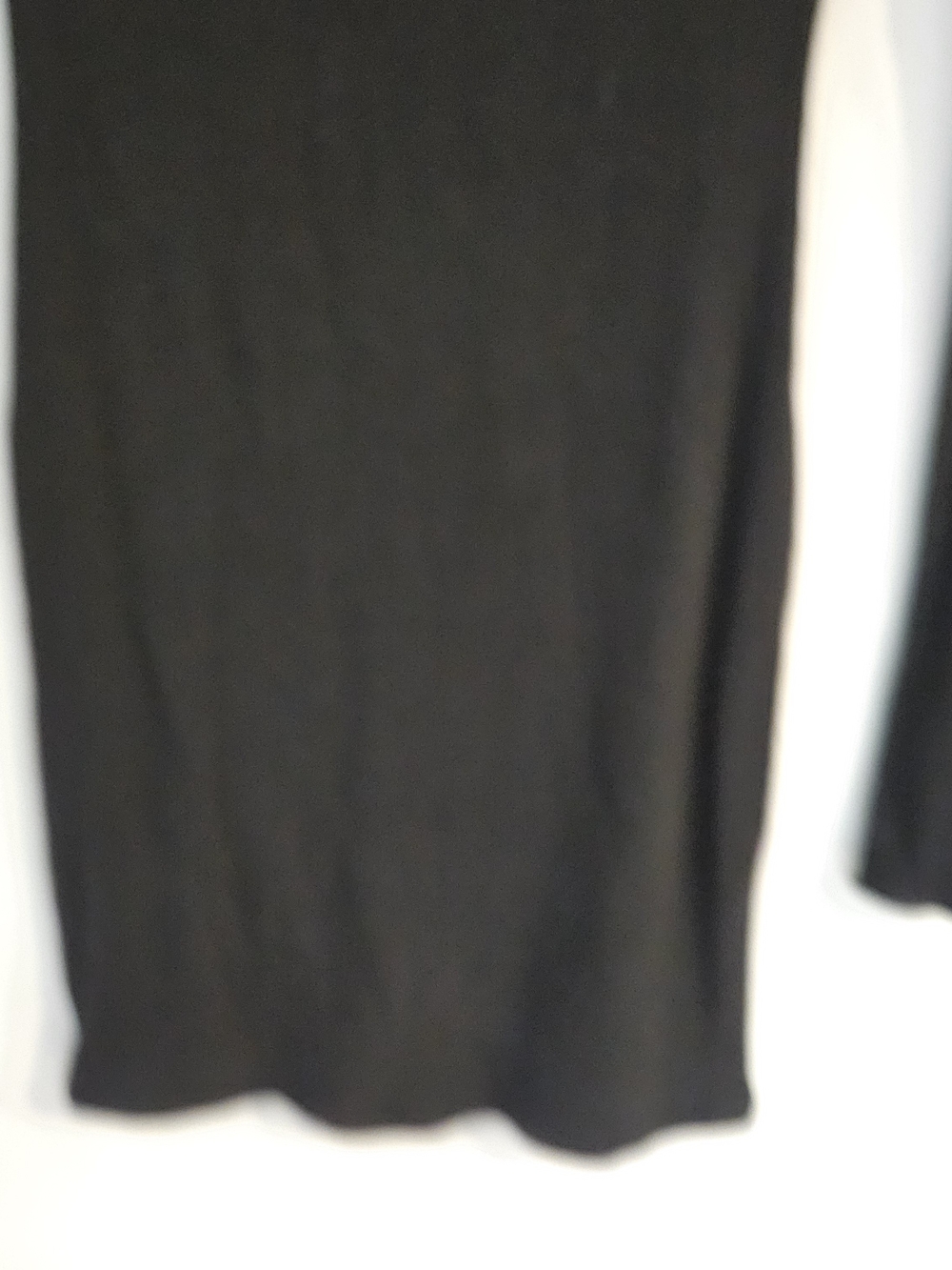 Naked Wardrobe Mock Neck Black Long Sleeve Ribbed Stretch Bodycon Dress - Picture 9 of 11